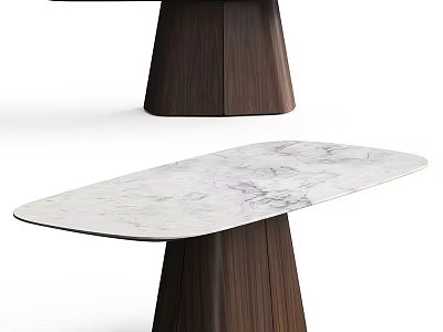 Modern Bar Counter Design With Sleek Marble Top And Wooden Base Structure 3d model