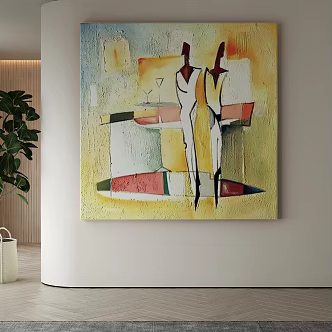 modern decorative painting 3d model