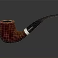 Red Wood Grain Tobacco Pipe With Black Stem And Rattray's Brand Design