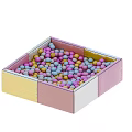 Colorful Ball Pit With Pastel Colored Borders Filled With Multicolored Balls