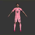 Pink Sports Outfit With Number 10 And Logo Design For Daily Wear