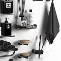 Bathroom Toiletries Organizer with Shelves Towels Soap Dishes and Toothbrush Holder