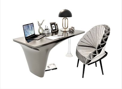 Modern Desk Chair Desk Chair Combination Office Chair Leisure Chair Sofa Chair Dining Chair Reading Chair Decorative Chair Computer Desk Lamp 3d model