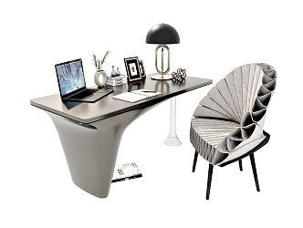 Modern Desk Chair Desk Chair Combination Office Chair Leisure Chair Sofa Chair Dining Chair Reading Chair Decorative Chair Computer Desk Lamp 3d model