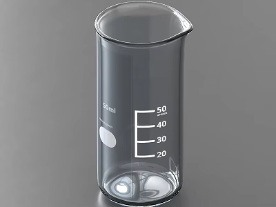 Transparent Ceramic Measuring Cup With Graduated Ml Scale For Kitchen Liquid Measuring 3d model