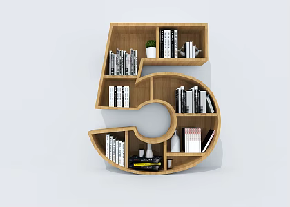 Bookcase Bookshelf Digital Bookshelf Creative Bookshelf Storage Rack 3d model