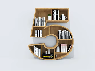 Bookcase Bookshelf Digital Bookshelf Creative Bookshelf Storage Rack 3d model
