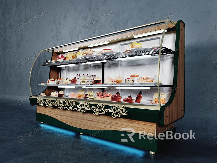 Cake Cabinet Display Cabinet Display Cabinet Front Cabinet Bread Cabinet Operation Cabinet Container Dessert Cabinet Baking Cabinet model