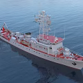modern naval minesweeper 3d model