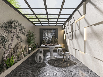 New Chinese Sunshine Room 3d model