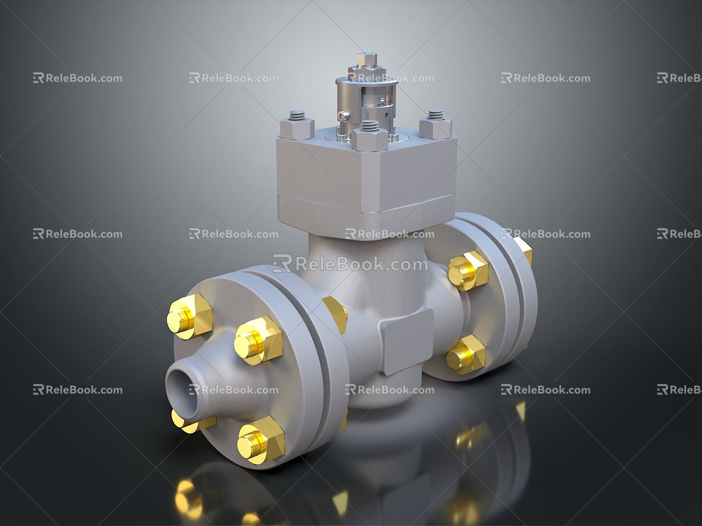 Pipe water pipe valve iron pipe fitting flange tee joint pipe water pipe valve 3d model