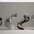 Rotating Stair Combination 3d model