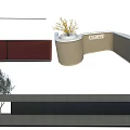 Modern reception bar 3d model