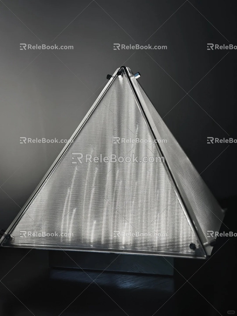 Designer triangle floor lamp 3d model