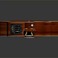 Orange Acoustic Guitar As Household Living Item With Glossy Body And Wooden Fretboard