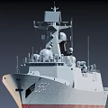 054 frigate destroyer warship 3d model