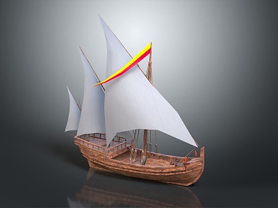 Modern Sailing Cartoon Sailing 3d model