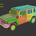 Yellow Compact Off Road Vehicle With Black Roof And Rugged Exterior Design