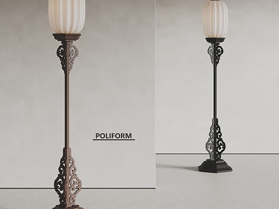 Poliform new Chinese floor lamp solid wood floor lamp Zen floor lamp model