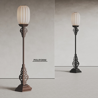 Poliform new Chinese floor lamp solid wood floor lamp Zen floor lamp 3d model