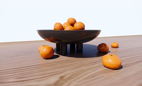 Modern fruit orange plate fruit 3d model