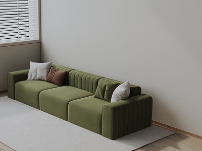 Modern three-seat sofa model