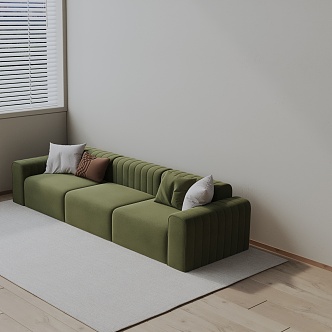 Three-seat sofa 3d model