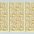 Three Laser Cut Decorative Carved Panels With Intricate Geometric Patterns