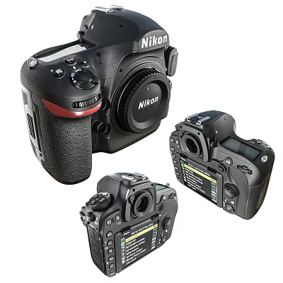 Nikon Digital Cameras Showcased From Multiple Angles With Professional Design Features 3d model