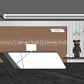 Modern Front Desk 3d model