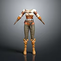 Woman Wearing White Brown Long Sleeve Top Belted Waist Textured Pants Brown Knee High Boots