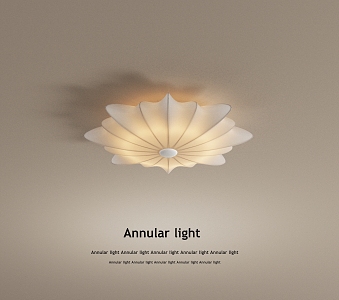 Cream wind ceiling lamp 3d model