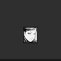 Black And White Style Anime Girl Portrait With Expressive Eyes And Flowing Hair