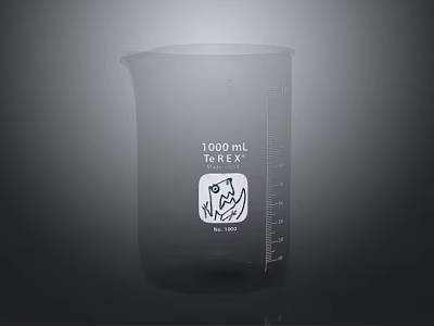 Transparent PIREX Measuring Cup 1000ml Kitchen Tool With Graduation Marks 3d model