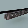 Modern Suspended Metro Train Design With Sleek Exterior And Large Windows 3d model