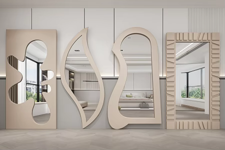 Modern full-length mirror 3d model