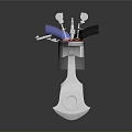 Industrial Stainless Steel Valve With Handle And Pipe Connections