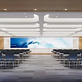 Modern multi-function hall 3d model