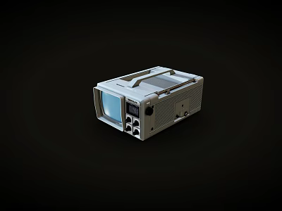 Vintage TV With Retro Design Classic Style Small Screen And Nostalgic Look 3d model