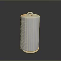 White Kitchen Paper Towel Roll With Orange Trim And Handle For Home Use
