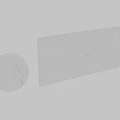 White Marble Sphere Component In Modern Interior With Textured Wall Design