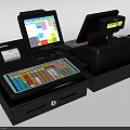SHARP Commercial Cash Register Equipment With Colorful Keyboards Touch Screens Receipt Printers And Cash Drawers