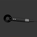 Modern Gray Hair Dryer With Sleek Handle And Control Buttons