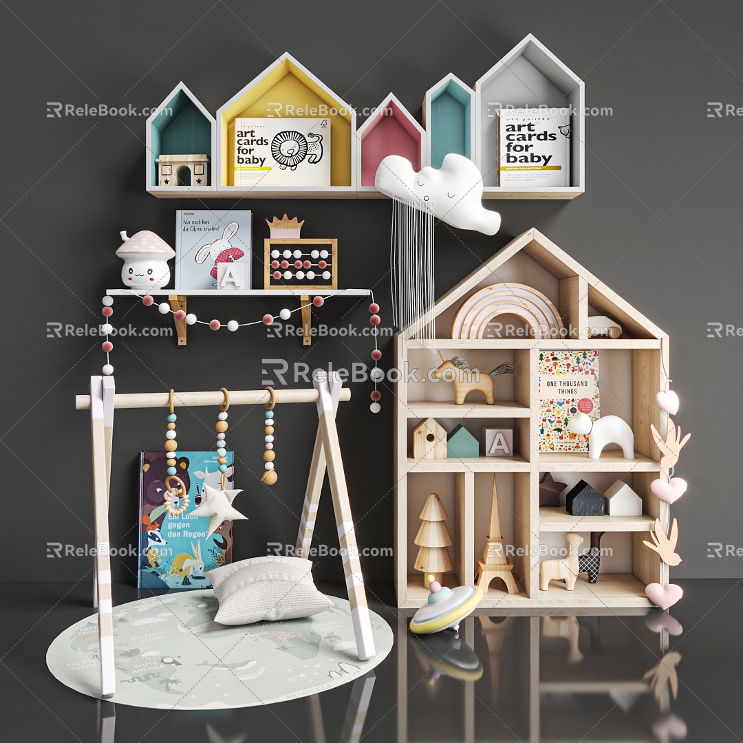 Modern children's decorative cabinet 3d model