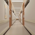 Modern aisle Clinic Corridor Hospital Corridor 3d model