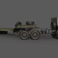Military Green Heavy Duty Flatbed Utility Truck With Multi Axle And Large Cargo Bed