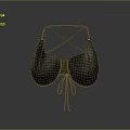 Stylish Black Women's Bra With Crossed Shoulder Straps And Tie Detail Design