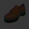 Brown Leather Loafers With Black Platform Sole Modern Stylish Casual Everyday Shoes