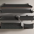 Chinese Traditional Roof Models With Various Styles And Detailed Tile Structures
