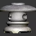 Traditional Stone Lantern Crafted From Natural Stone For Garden Decoration